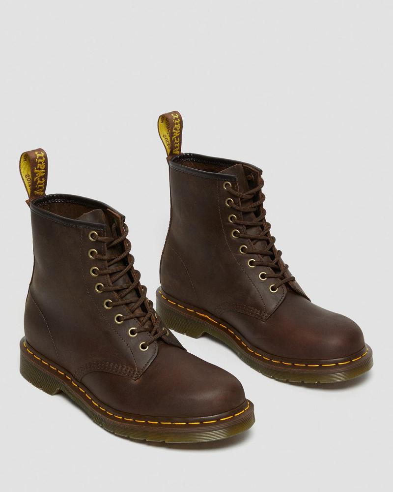 Dr Martens 1460 Crazy Horse Leren Veterlaarzen Heren Bruin | NL 302VRW